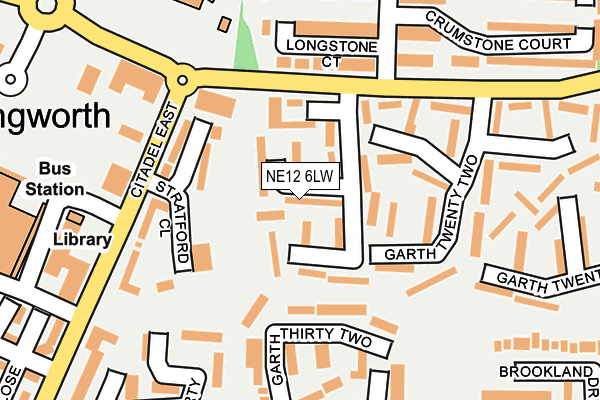 NE12 6LW map - OS OpenMap – Local (Ordnance Survey)