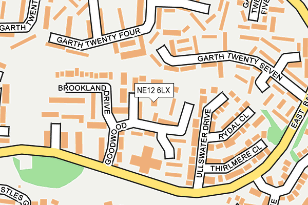 NE12 6LX map - OS OpenMap – Local (Ordnance Survey)