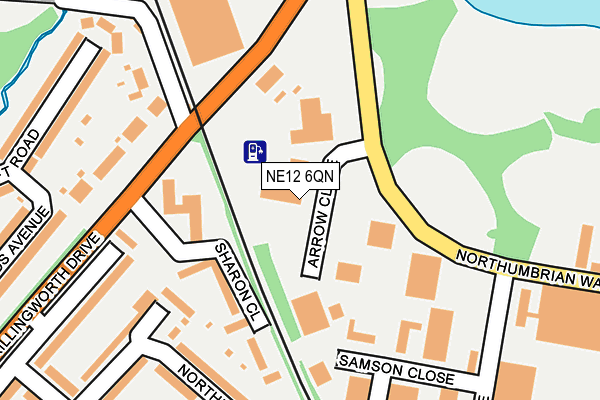 NE12 6QN map - OS OpenMap – Local (Ordnance Survey)