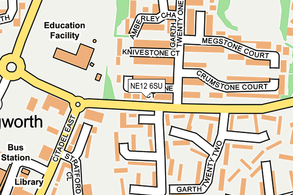 NE12 6SU map - OS OpenMap – Local (Ordnance Survey)