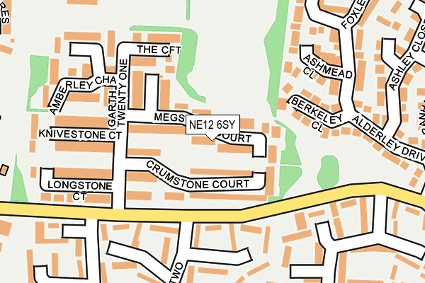 NE12 6SY map - OS OpenMap – Local (Ordnance Survey)