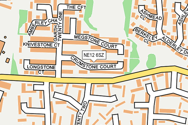 NE12 6SZ map - OS OpenMap – Local (Ordnance Survey)