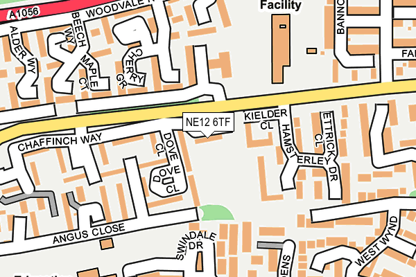 NE12 6TF map - OS OpenMap – Local (Ordnance Survey)