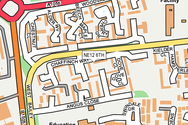 NE12 6TH map - OS OpenMap – Local (Ordnance Survey)