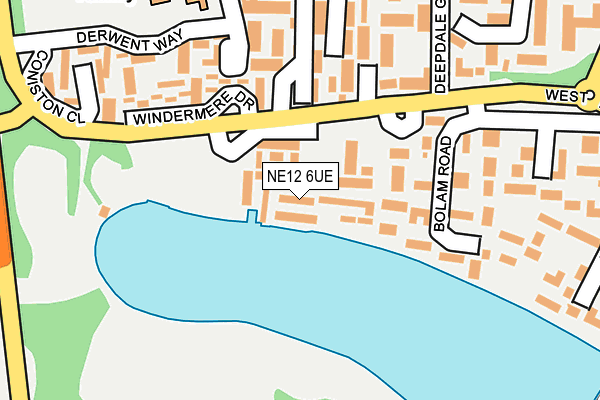 NE12 6UE map - OS OpenMap – Local (Ordnance Survey)