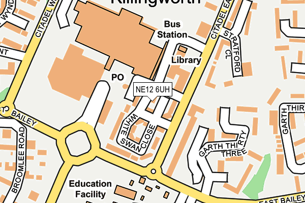 NE12 6UH map - OS OpenMap – Local (Ordnance Survey)