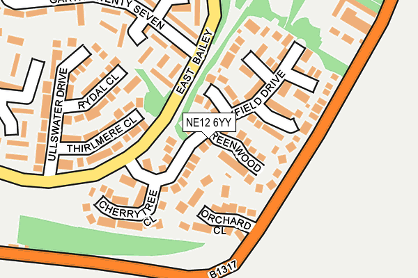 NE12 6YY map - OS OpenMap – Local (Ordnance Survey)
