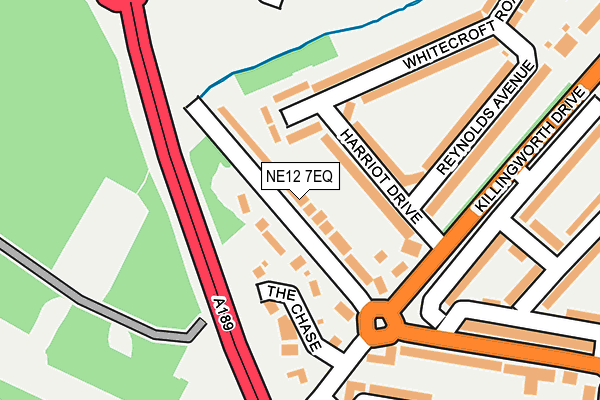 NE12 7EQ map - OS OpenMap – Local (Ordnance Survey)