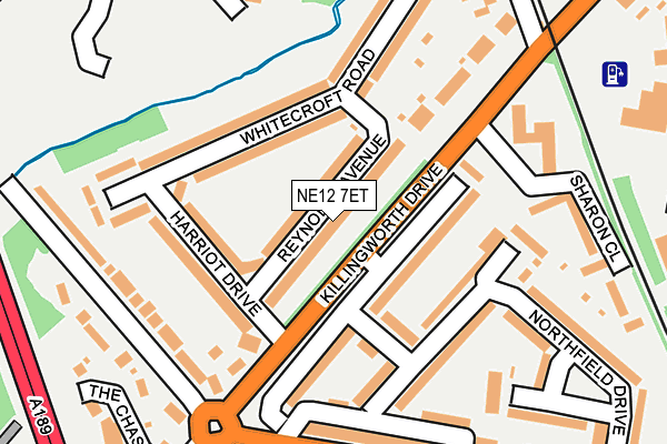 NE12 7ET map - OS OpenMap – Local (Ordnance Survey)