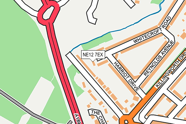 NE12 7EX map - OS OpenMap – Local (Ordnance Survey)