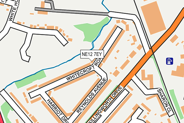 NE12 7EY map - OS OpenMap – Local (Ordnance Survey)
