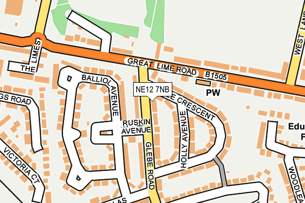 NE12 7NB map - OS OpenMap – Local (Ordnance Survey)