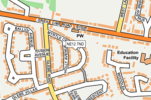 NE12 7ND map - OS OpenMap – Local (Ordnance Survey)
