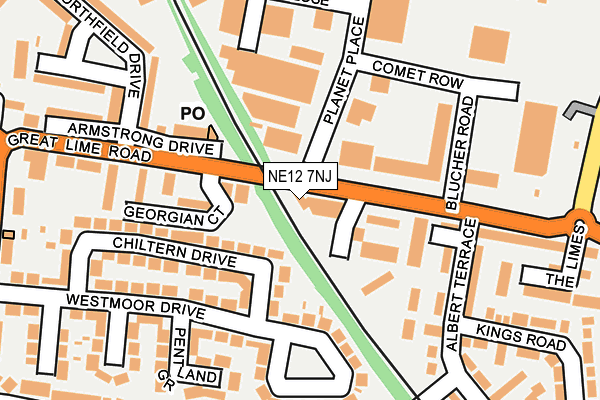 NE12 7NJ map - OS OpenMap – Local (Ordnance Survey)