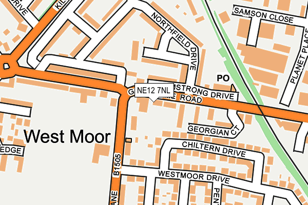Map of MOORSIDE PROPERTIES (NORTH EAST) LIMITED at local scale