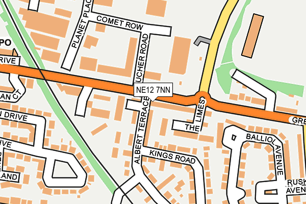 NE12 7NN map - OS OpenMap – Local (Ordnance Survey)