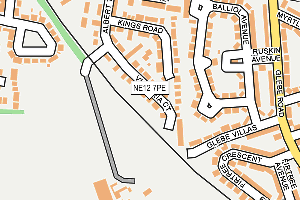 NE12 7PE map - OS OpenMap – Local (Ordnance Survey)