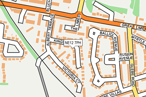 NE12 7PH map - OS OpenMap – Local (Ordnance Survey)