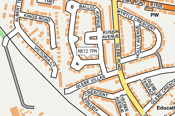 NE12 7PN map - OS OpenMap – Local (Ordnance Survey)