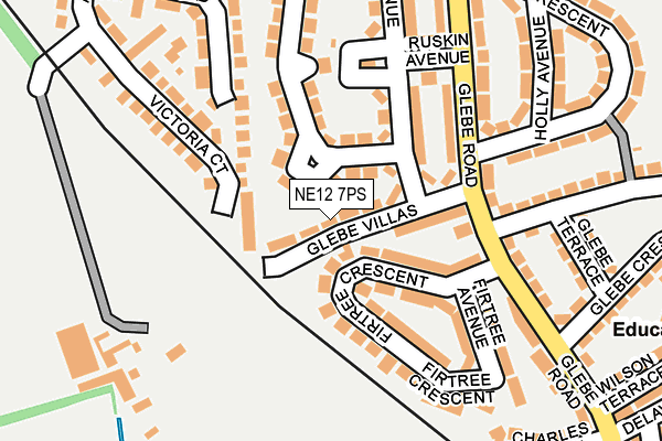 NE12 7PS map - OS OpenMap – Local (Ordnance Survey)