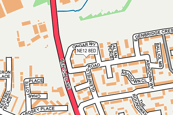 NE12 8ED map - OS OpenMap – Local (Ordnance Survey)