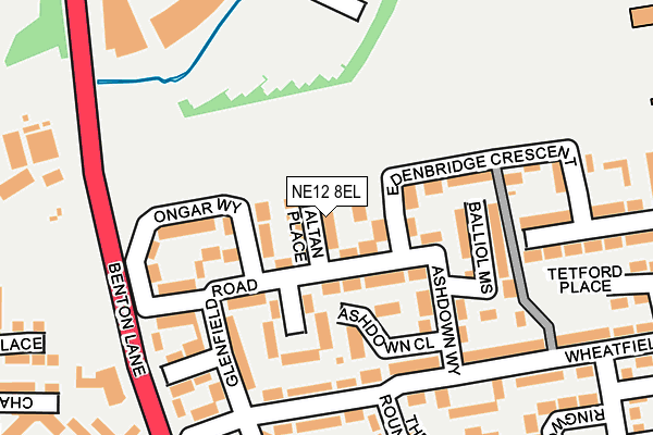 NE12 8EL map - OS OpenMap – Local (Ordnance Survey)