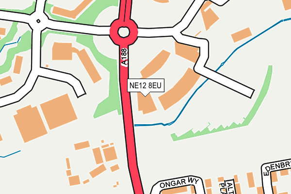 NE12 8EU map - OS OpenMap – Local (Ordnance Survey)