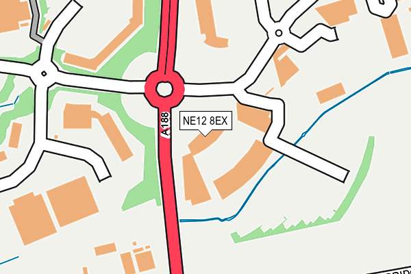 NE12 8EX map - OS OpenMap – Local (Ordnance Survey)