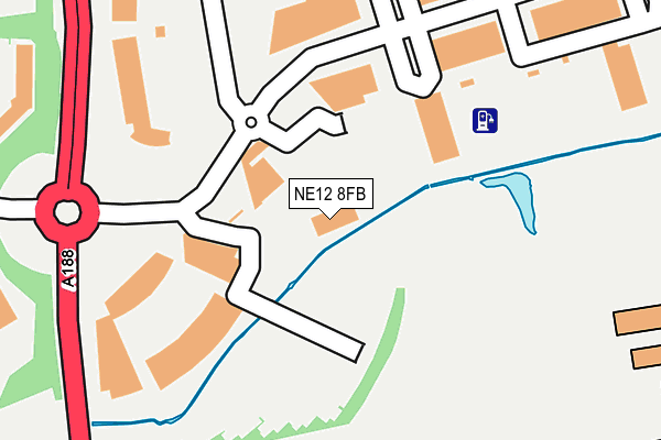 NE12 8FB map - OS OpenMap – Local (Ordnance Survey)