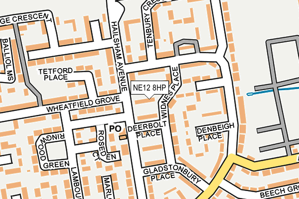 NE12 8HP map - OS OpenMap – Local (Ordnance Survey)