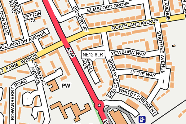 NE12 8LR map - OS OpenMap – Local (Ordnance Survey)