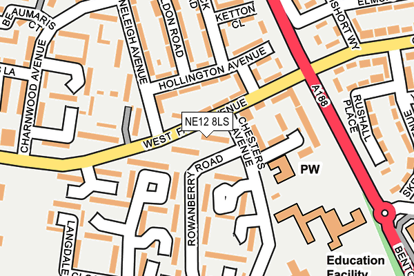 NE12 8LS map - OS OpenMap – Local (Ordnance Survey)