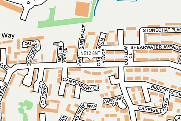 NE12 8NT map - OS OpenMap – Local (Ordnance Survey)