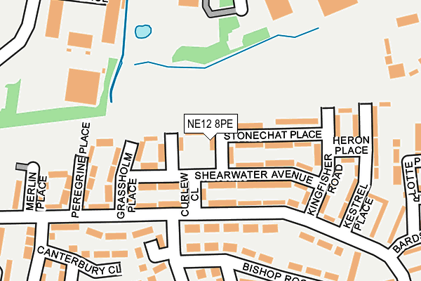 NE12 8PE map - OS OpenMap – Local (Ordnance Survey)