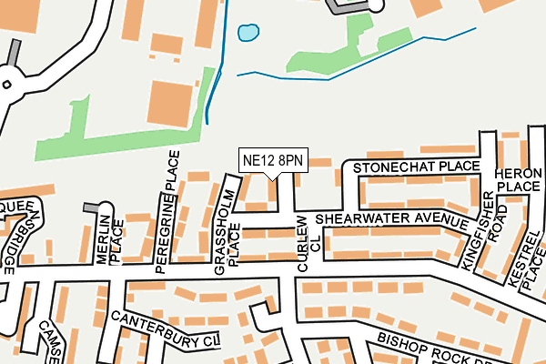 NE12 8PN map - OS OpenMap – Local (Ordnance Survey)
