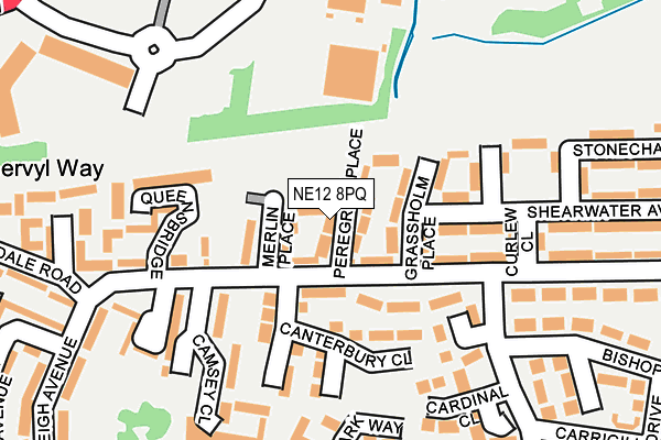 NE12 8PQ map - OS OpenMap – Local (Ordnance Survey)