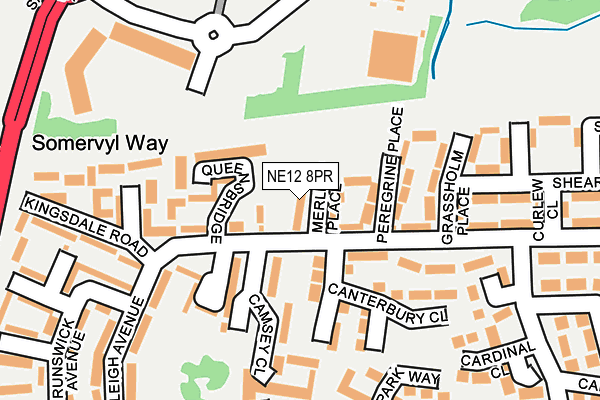 NE12 8PR map - OS OpenMap – Local (Ordnance Survey)