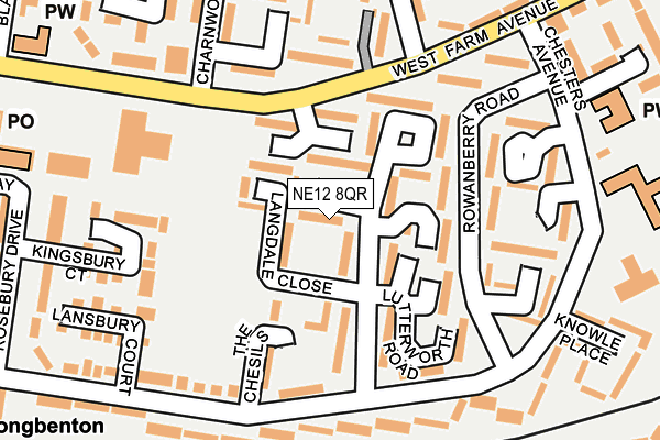 NE12 8QR map - OS OpenMap – Local (Ordnance Survey)