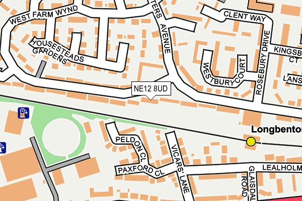 NE12 8UD map - OS OpenMap – Local (Ordnance Survey)