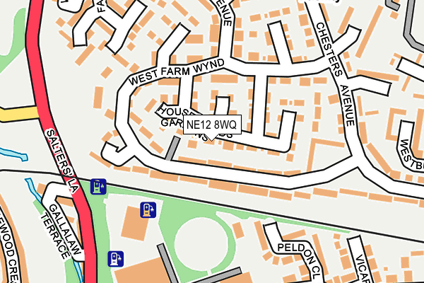 NE12 8WQ map - OS OpenMap – Local (Ordnance Survey)