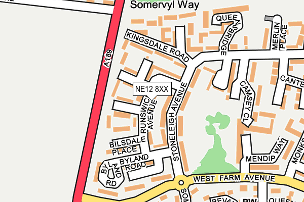 NE12 8XX map - OS OpenMap – Local (Ordnance Survey)