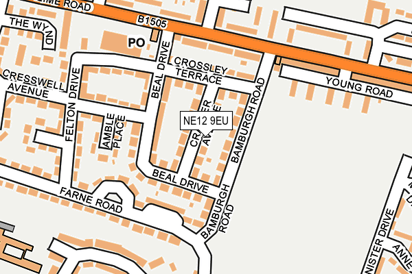 NE12 9EU map - OS OpenMap – Local (Ordnance Survey)
