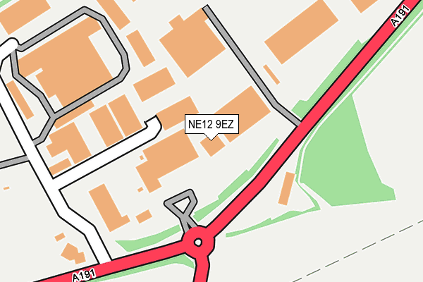 NE12 9EZ map - OS OpenMap – Local (Ordnance Survey)