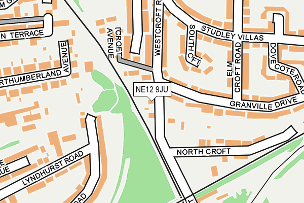 NE12 9JU map - OS OpenMap – Local (Ordnance Survey)