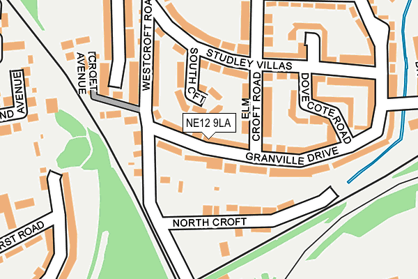 NE12 9LA map - OS OpenMap – Local (Ordnance Survey)
