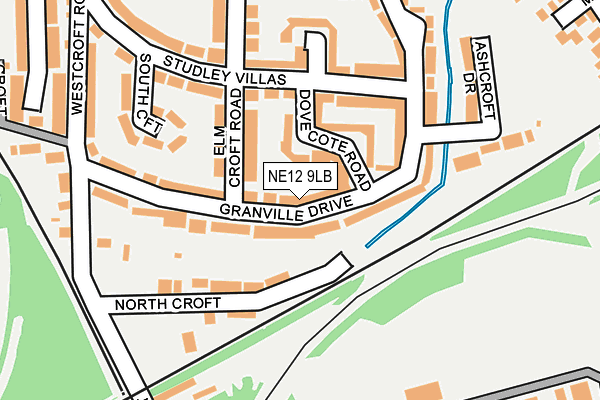 NE12 9LB map - OS OpenMap – Local (Ordnance Survey)