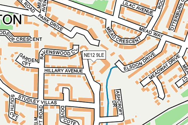 NE12 9LE map - OS OpenMap – Local (Ordnance Survey)