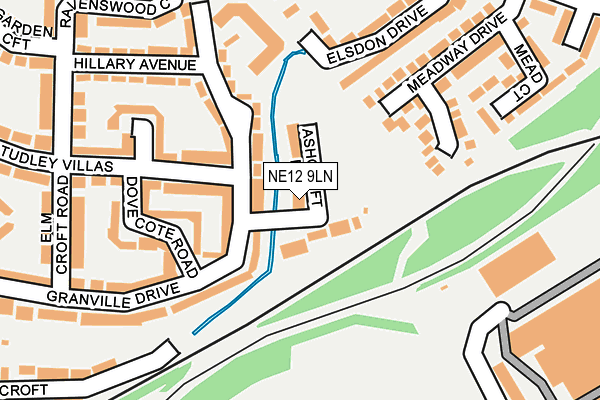 NE12 9LN map - OS OpenMap – Local (Ordnance Survey)