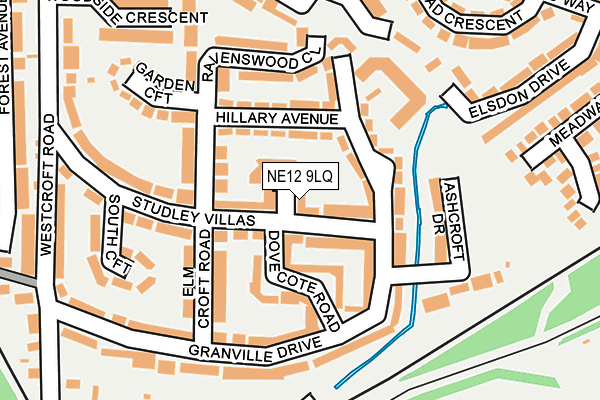 NE12 9LQ map - OS OpenMap – Local (Ordnance Survey)