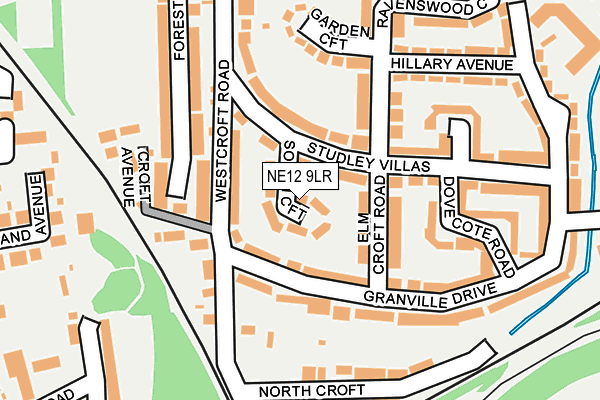 NE12 9LR map - OS OpenMap – Local (Ordnance Survey)